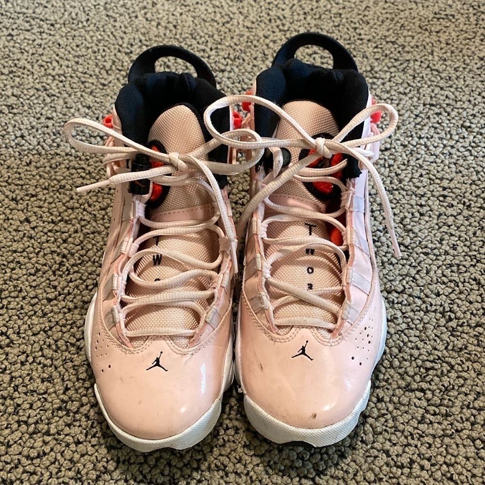 Nike Air Jordans 6 Ring GS Atmosphere Pink Patent Size Youth 5 in EUC